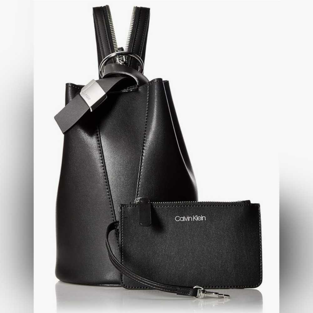 NWOT Calvin Klein Black Backpack Sleek Minimalist Design